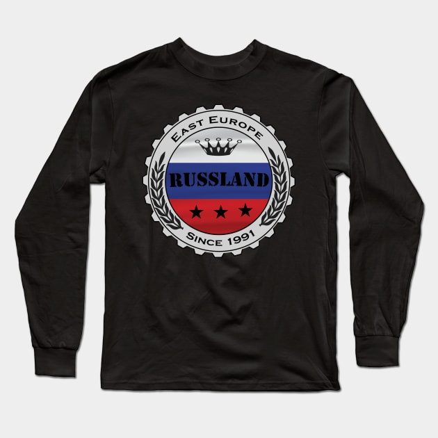 Russland Russia Flag Design Long Sleeve T-Shirt by JG0815Designs